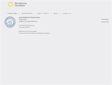 Tablet Screenshot of newmorningfoundation.org